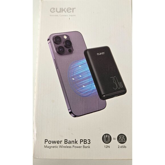 I Phone Wireless Portable Charger 10000mAh Magnetic Fast Charge Power Bank - Picture 1 of 14